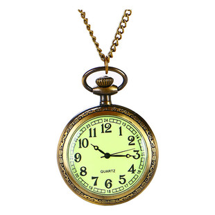 老人清晰大数字夜光大号怀表钥匙扣挂表学生表考试用项链表护士表