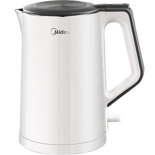 美的电热水壶家用烧水壶1.5L不锈钢大容量官方正品SH15Colour102
