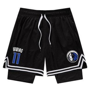 男款独行侠运动裤欧文汤普森男生三分篮球裤青少年裤子美式短裤男