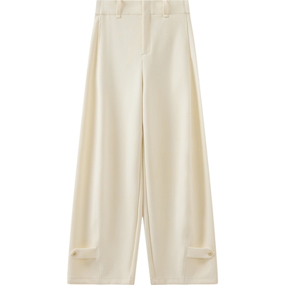 播商场同款宽松阔腿休闲裤女26春季新品高腰通勤长裤BDT1KD1228