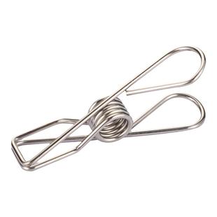 不锈钢夹子实心晾晒衣服夹子晾毛巾衣夹小号新款防风夹子办公家用