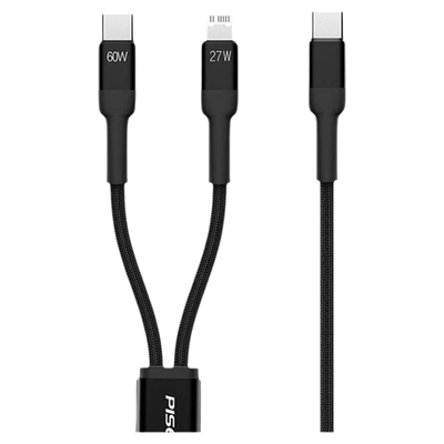 品胜Type-C一拖二充电线60W快充