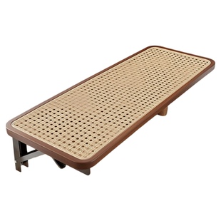 床头柜床边折叠桌小户型侧边置物架胡桃木色小桌子多功能收纳架子