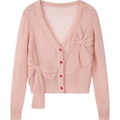 毛开衫UOOYAA/乌丫蝴蝶结