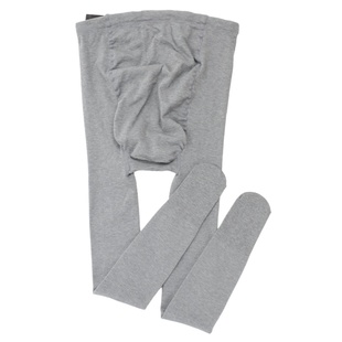 孕妇连裤袜棉质竖条纹春秋冬薄绒中厚保暖托腹可调节燕麦白孕晚期