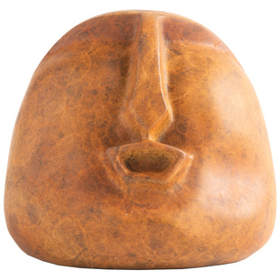 古铜官 铜人像摆件铜四面头喜怒哀乐客厅家居电视柜红酒架装饰品