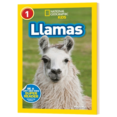 进口英文原版 国家地理读物 美洲鸵 第一阶段 National Geographic Readers: Llamas(LEVEL 1) 少儿英语启蒙阅读百科绘本