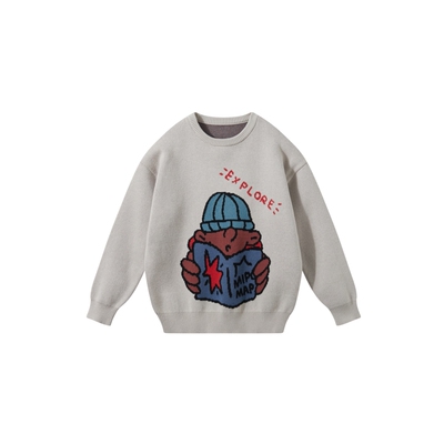 mipo儿童毛衣圆领加厚