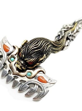 九齿钉耙s925佛系属猪个性款银饰