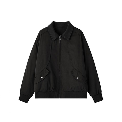 假两件工装加棉夹克冬天装棉服男加肥加大码潮牌胖子宽松街头日系