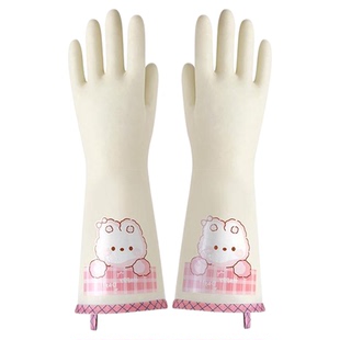 家务洗碗手套厨房清洁加厚丁腈耐用防水干活洗衣刷碗家用丁晴胶皮