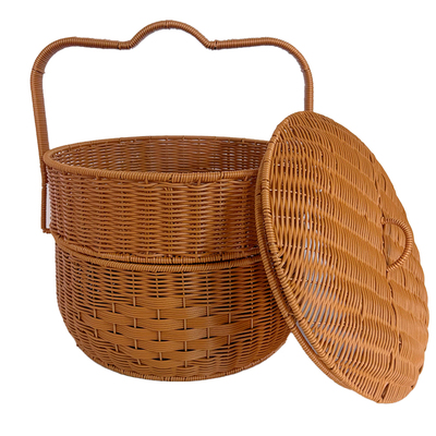 编织大容量拜拜野餐手提篮闽南