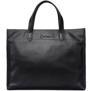 暇步士商务公文包男新款真皮大容量手提包上班通勤电脑包手拎包