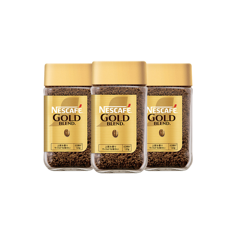 Nestle雀巢进口金牌冻干速溶纯黑咖啡粉大容量提神罐装120g*3