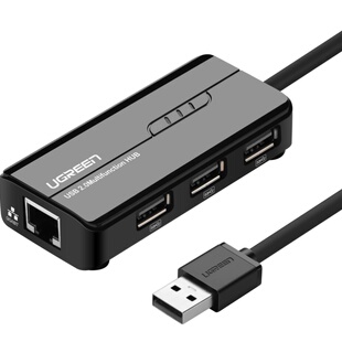 绿联网线转接口转换器usb3.0千兆宽带转rj45有线网卡拓展坞接头台式机电脑网络转接适用于笔记本OTG手机平板