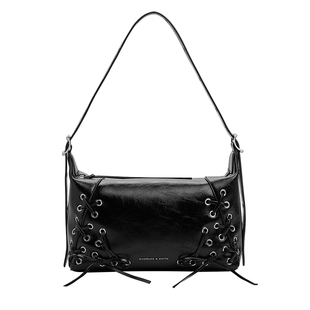 CHARLES&KEITH女包CK2-40782413-A蝴蝶结绑带hobo机车单肩腋下包