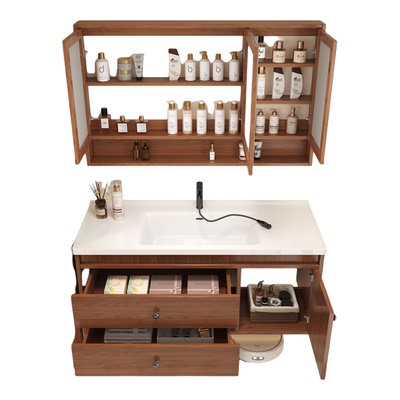 中古风防水防潮浴室柜组合带安装