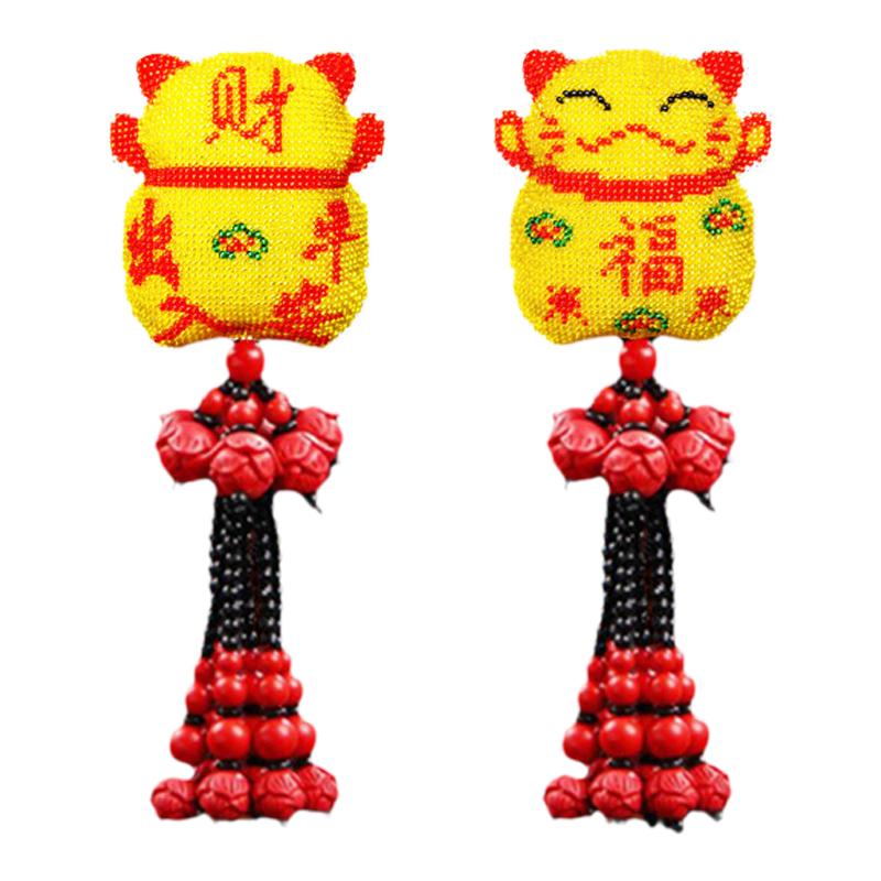 汽车挂件十字绣高档自己绣diy