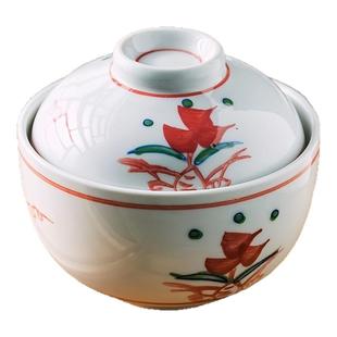 家用泡饭盖碗日式釉下彩餐具带盖陶瓷甜品碗稀饭粥碗炖盅耐高温碗