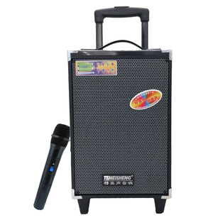 特美声8寸户外音响无线蓝牙K歌广场舞拉杆箱话筒重低音卖唱播放器