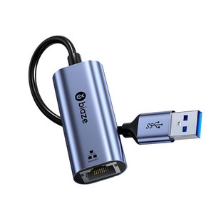 毕亚兹usb千兆有线网卡电脑网线转接口台式机外置接rj45网络以太网口适配转换器3.0接头笔记本手机拓扩展免驱