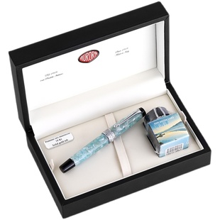 现货 限量版Aurora奥罗拉高端钢笔日月潭Optima18K金笔尖活塞上墨