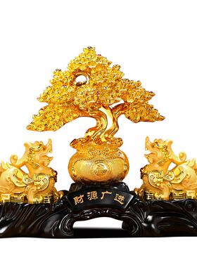 貔貅发财树摆件招财办公室开业礼