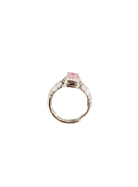 中古vintage粉色方糖戒指精致女