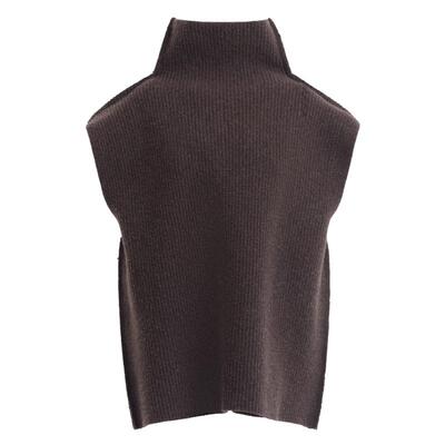 【双十一特享】MARNI 女士LOGO缝线无袖高领针织衫