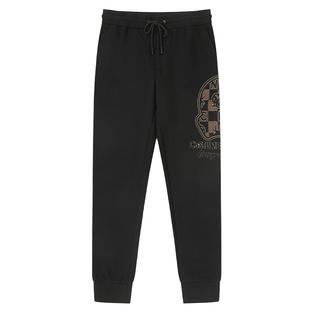 CNC男装奥莱outlets绣花图案LOGO束脚休闲长裤秋冬新品轻奢裤子