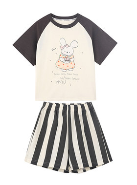 软萌小兔短袖短裤家居服套装
