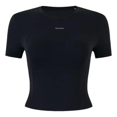 GROOW塑形短袖一体杯运动T恤