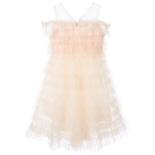 森系礼服女童绿色连衣裙高端精灵公主裙儿童钢琴演出服中大童长裙