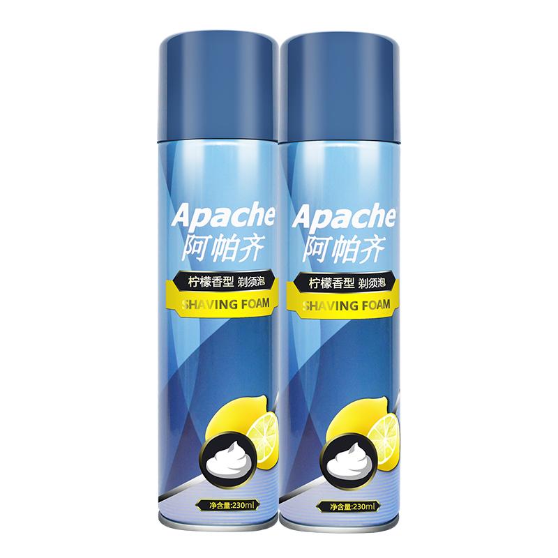 Apache/阿帕齐剃须泡沫 柠檬香型刮胡泡 剃须泡剃须啫喱膏2瓶装