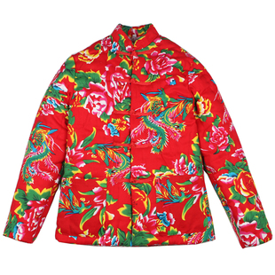 东北秧歌服装演出服新款大花布纯棉花手工棉裤中老年棉袄加厚冬装