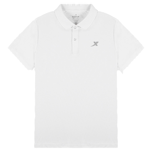 特步短袖T恤男夏季翻领弹力速干透气跑步上衣男士冰丝运动Polo衫