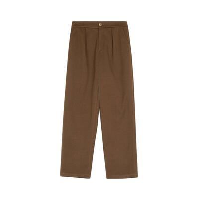 sdeer拼接插袋直筒灯芯绒长裤