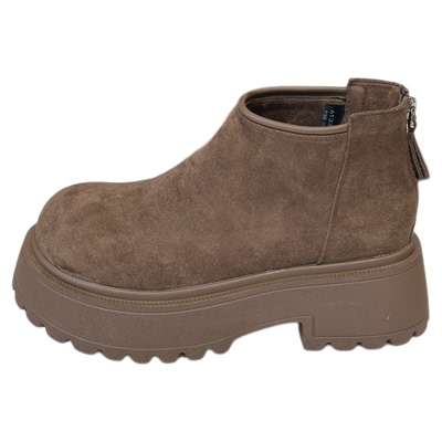 小个子增高6cm磨砂复古勃肯短靴