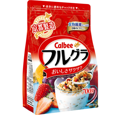calbee卡乐比水果麦片1袋600g进口燕麦片营养即食早餐