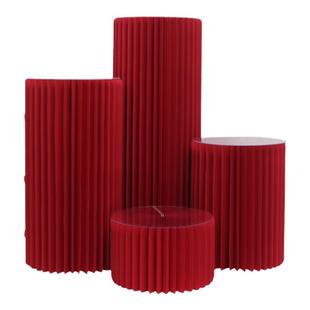 甜品台柱子折纸柱纸罗马柱婚庆路引加密生日圆桌橱窗婚礼布置摆件