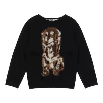 【现货】theBarnnet shell韩国小众jennie毛绒狗狗提花针织衫毛衣