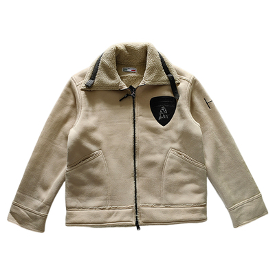 男羊羔毛夹克外套加绒短款