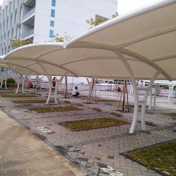 膜结构停车棚张拉膜车棚膜结构汽车厂家膜结构批发棚防水