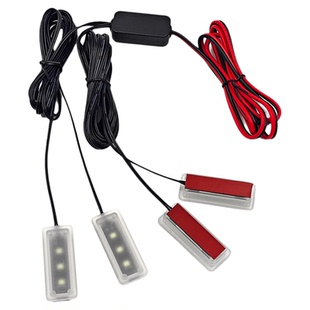 汽车脚窝氛围灯 接线款 保险丝接电12V 手机蓝牙APP调亮度单色LED