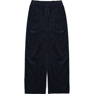 O3PARK秋新款宽松百搭通勤直筒长裤日系复古学院风灯芯绒休闲裤