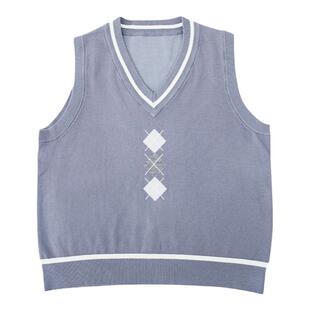 中牌制服馆 明泉女子系列 背心毛衣灰蓝色毛衣