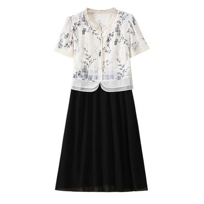 妈妈夏装连衣裙时尚洋气新中式