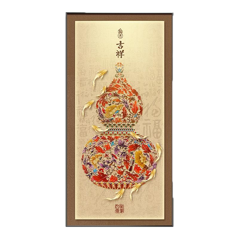 福禄吉祥客厅玄关装饰画中式葫芦