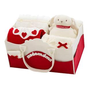 【红装】modomoma婴儿礼盒套装新生儿衣服公主女宝满月新年周岁礼