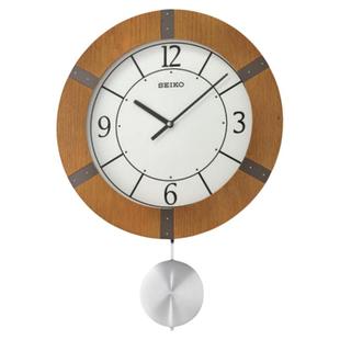 seiko日本精工时钟实木欧式客厅16英寸钟表摆动挂钟241/855